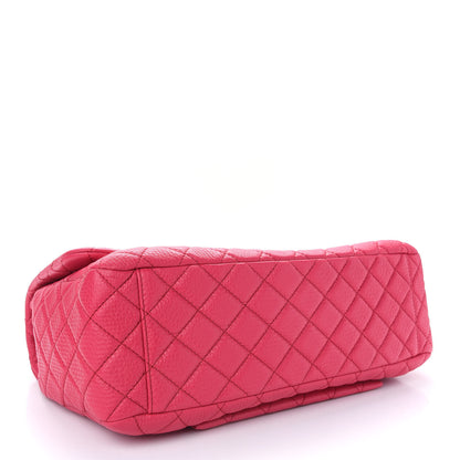 Chanel Calfskin Quilted Small XXL Travel Flap Bag Dark Pink 4 of 9