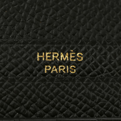 Hermes Epsom Bearn Compact Wallet Black 6 of 8