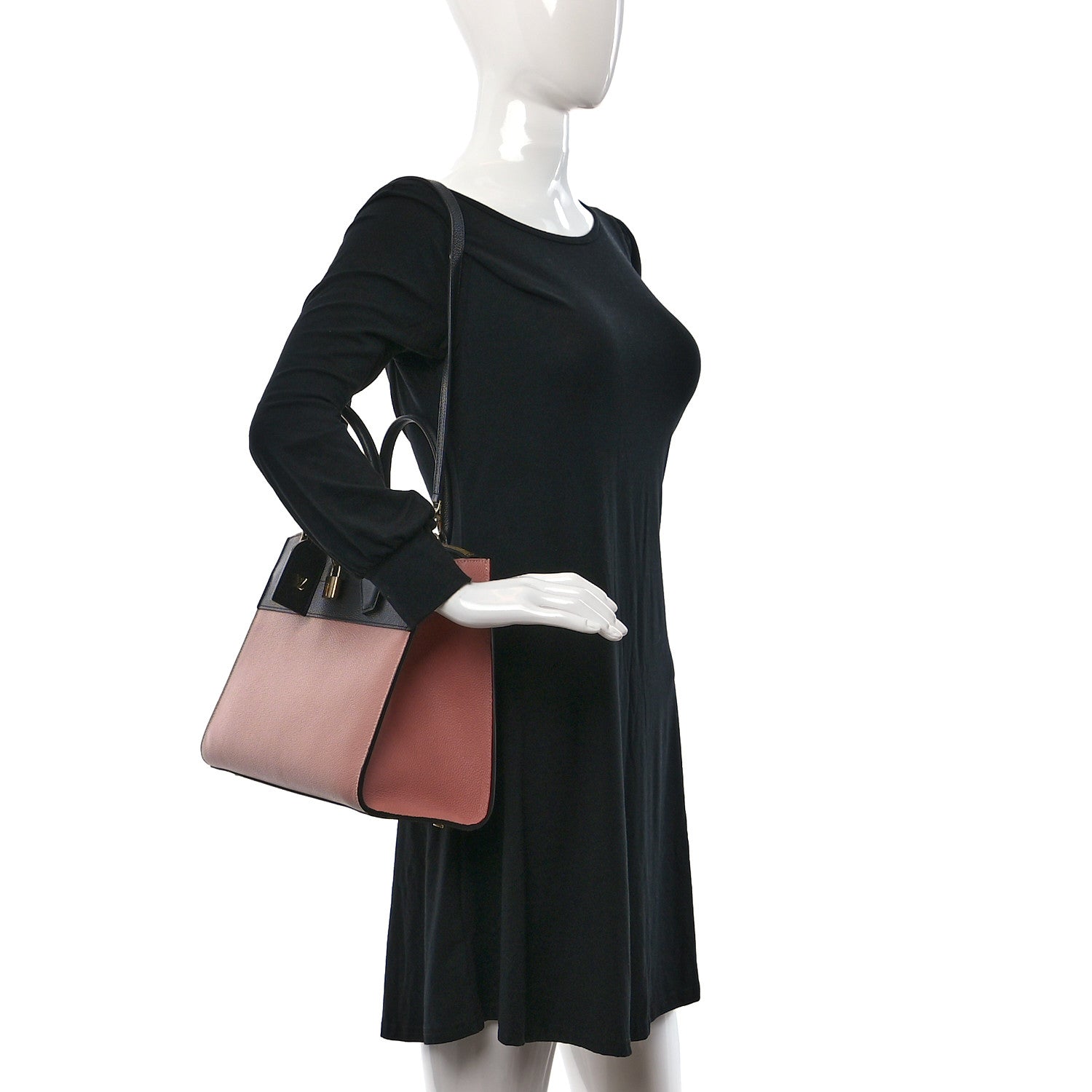 Louis Vuitton Calfskin City Steamer MM Magnolia Black 2 of 8