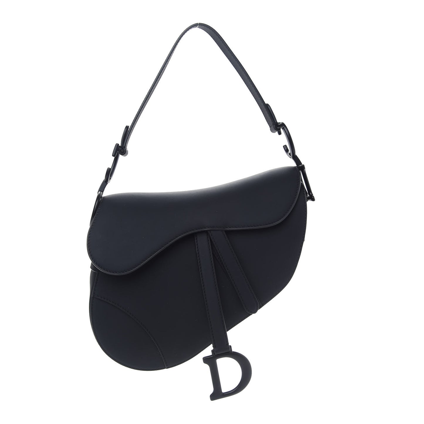 Ultra Matte Calfskin Saddle Bag Black