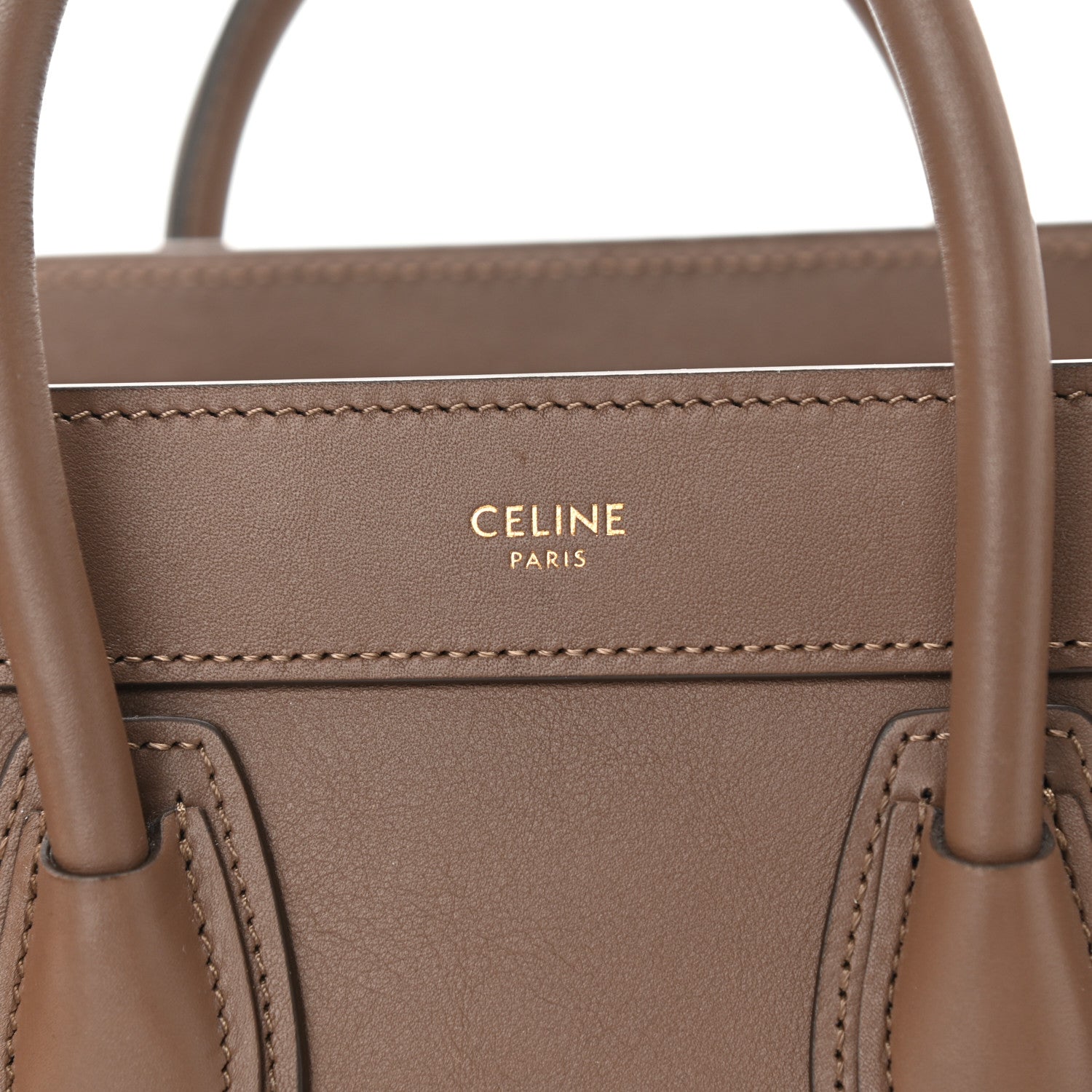 Celine Smooth Calfskin Nano Luggage Camel 6 of 10