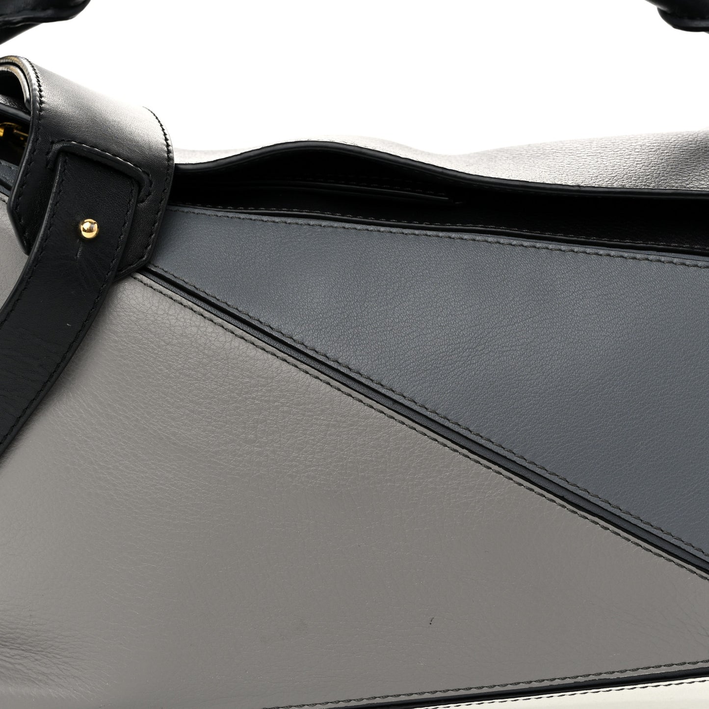 Calfskin Medium Puzzle Bag Grey Multito