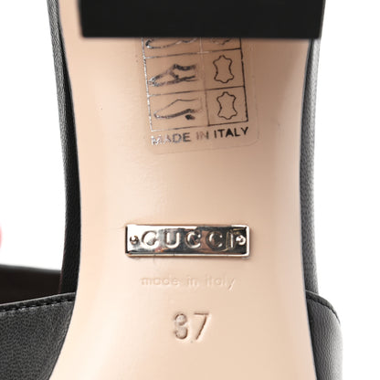 Gucci Malaga Kid Crystal Square G Madelyn Mules 37 Black 7 of 8