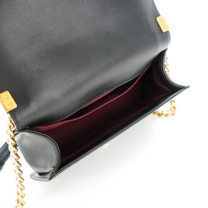 Chanel Caviar Suede Calfskin Chevron Medium Boy Flap Black 5 of 7