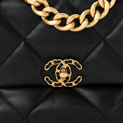 Chanel Lambskin Quilted Large Chanel 19 Flap Black 8 of 10