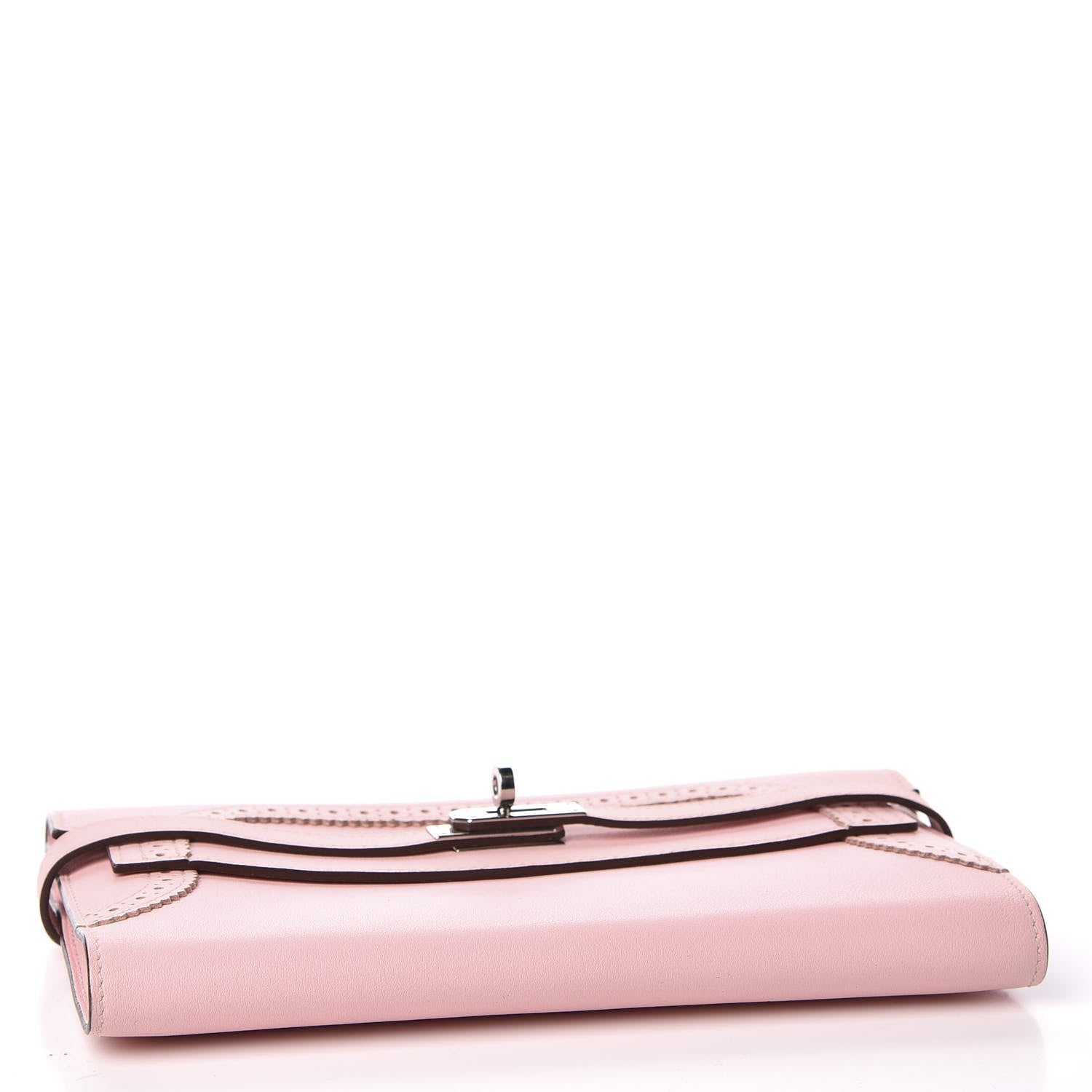 Hermes Swift Ghillies Kelly Longue Wallet Rose Sakura 3 of 9