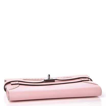 Hermes Swift Ghillies Kelly Longue Wallet Rose Sakura 3 of 9