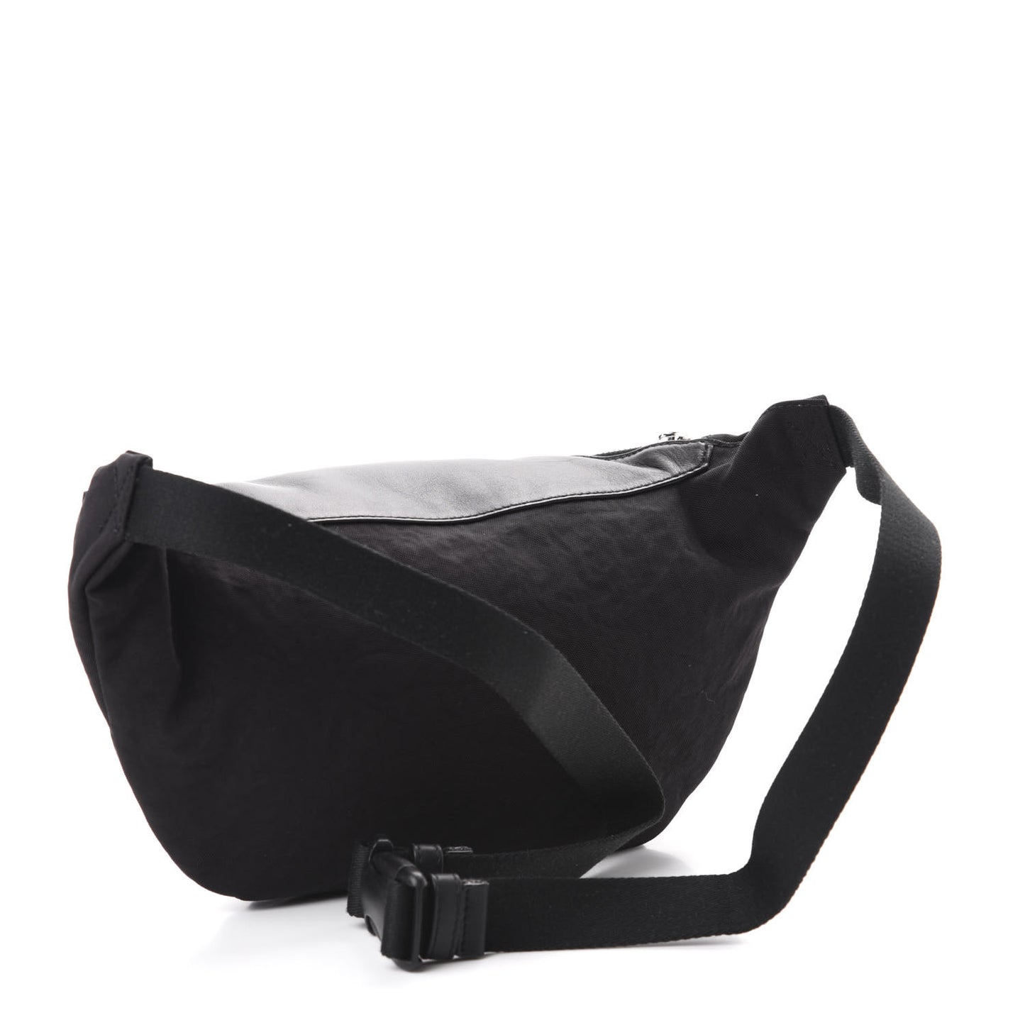Calfskin Logo Patch Belt Bag Black