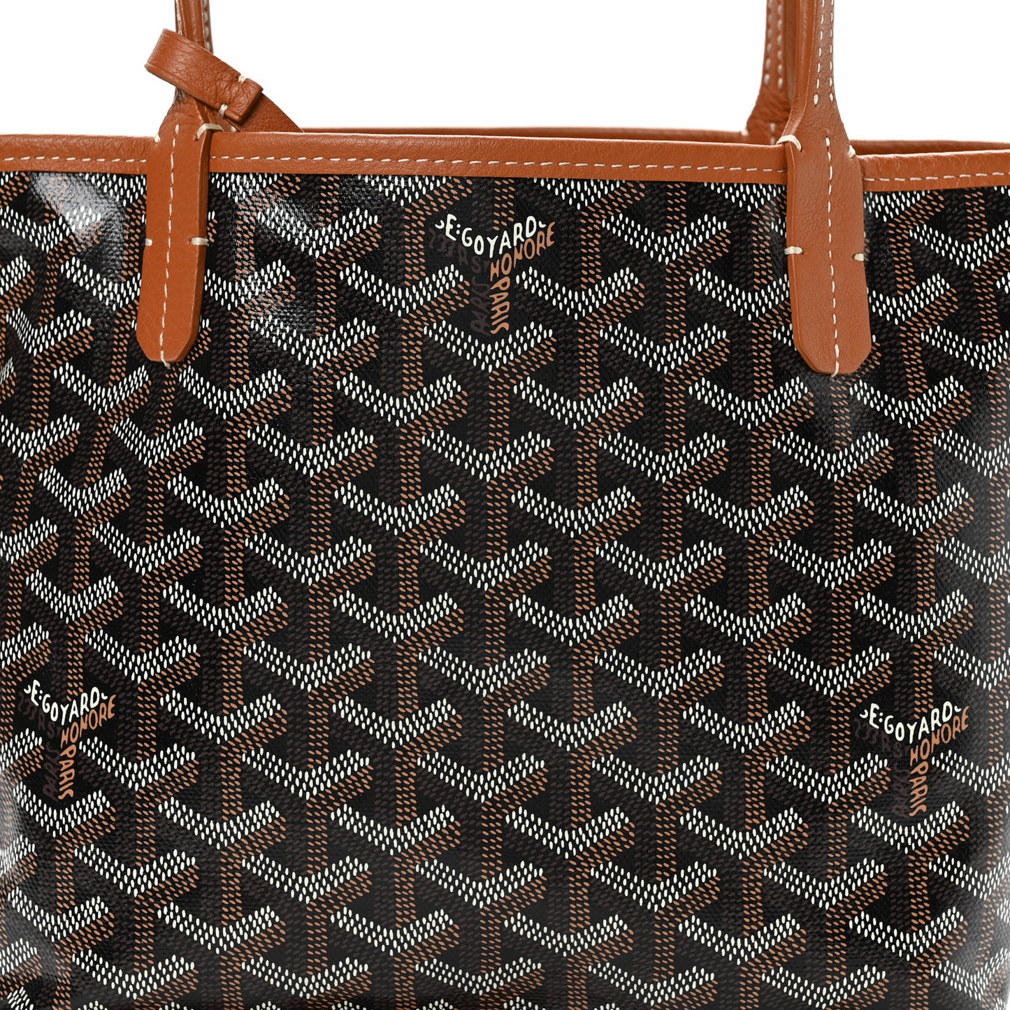 Goyardine Reversible Mini Anjou Black Gold