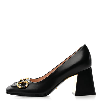 Gucci Malaga Kid Horsebit 75mm Pumps 38 Black 1 of 9