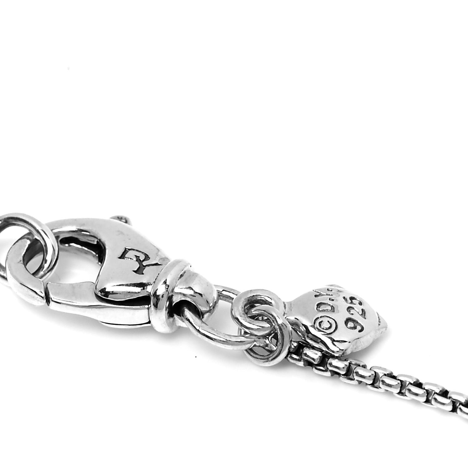 David Yurman Sterling Silver 18K Yellow Gold 8mm Petite Chatelaine Pendant Necklace 5 of 6