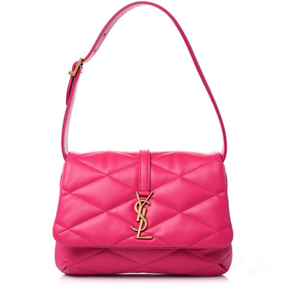 Saint Laurent Lambskin Quilted Le 57 Diamond Shoulder Bag Lipstick Fuchsia 1 of 8