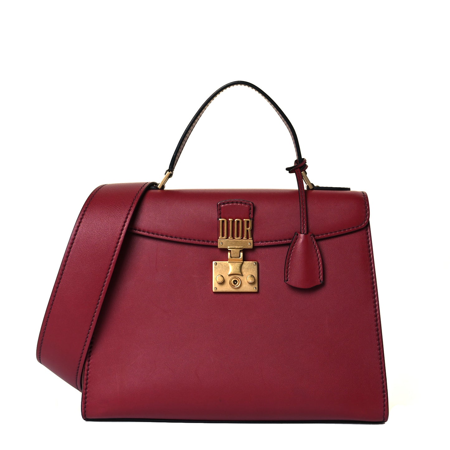 Calfskin Dioraddict Top Handle Red