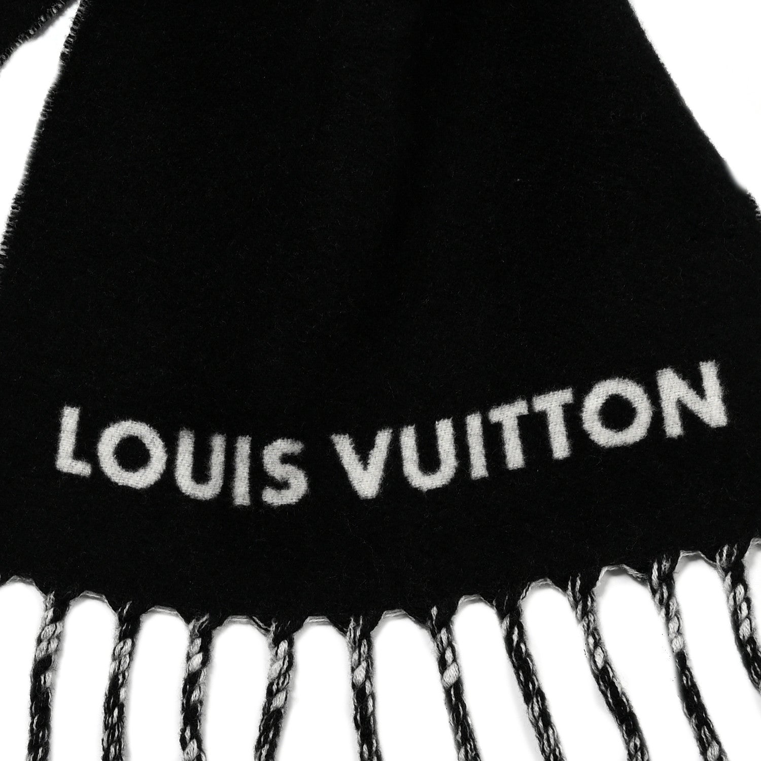 Louis Vuitton Cashmere Monogram Smash Scarf Black 2 of 4