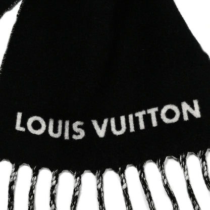 Louis Vuitton Cashmere Monogram Smash Scarf Black 2 of 4