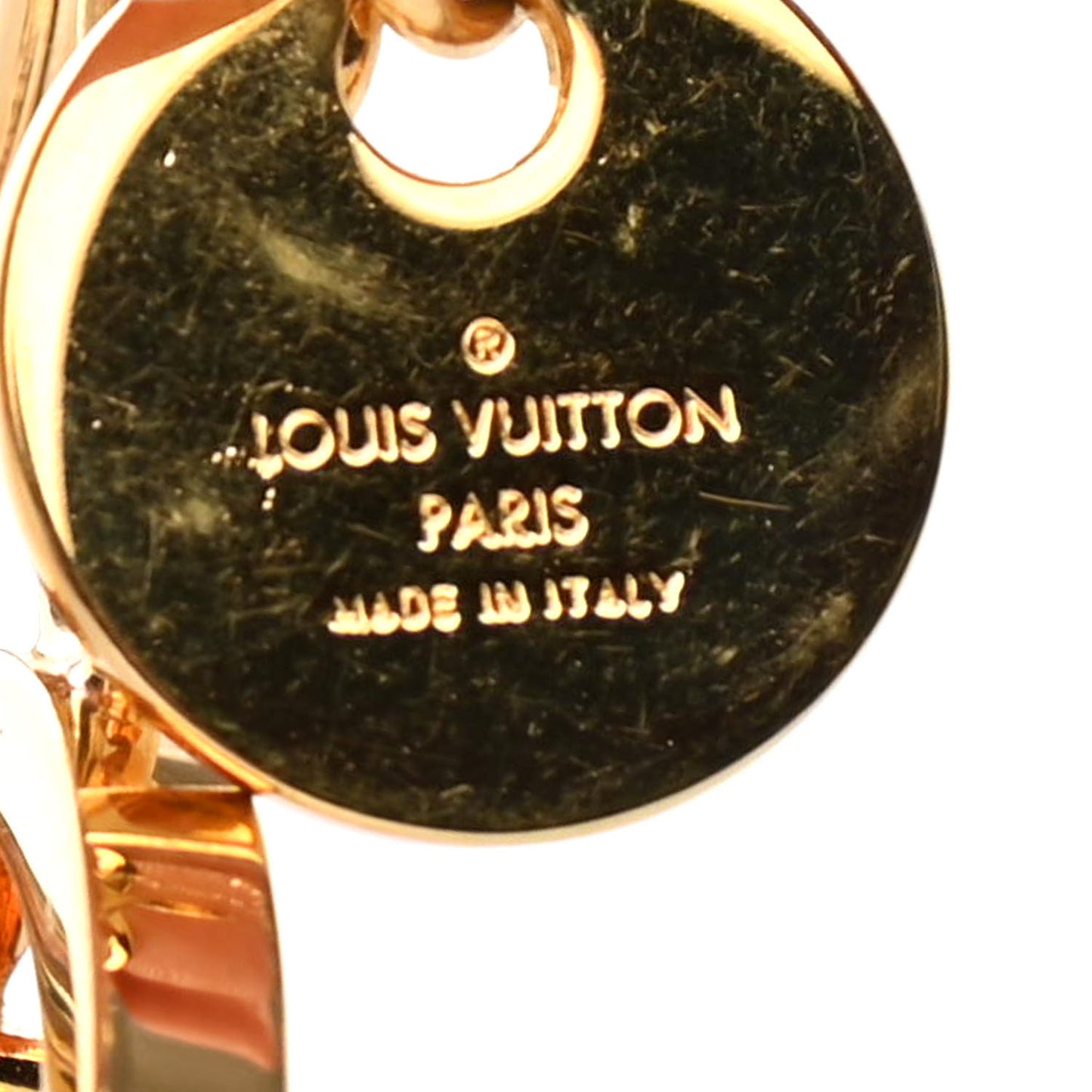 LV Circle Bag Charm Key Holder Gold