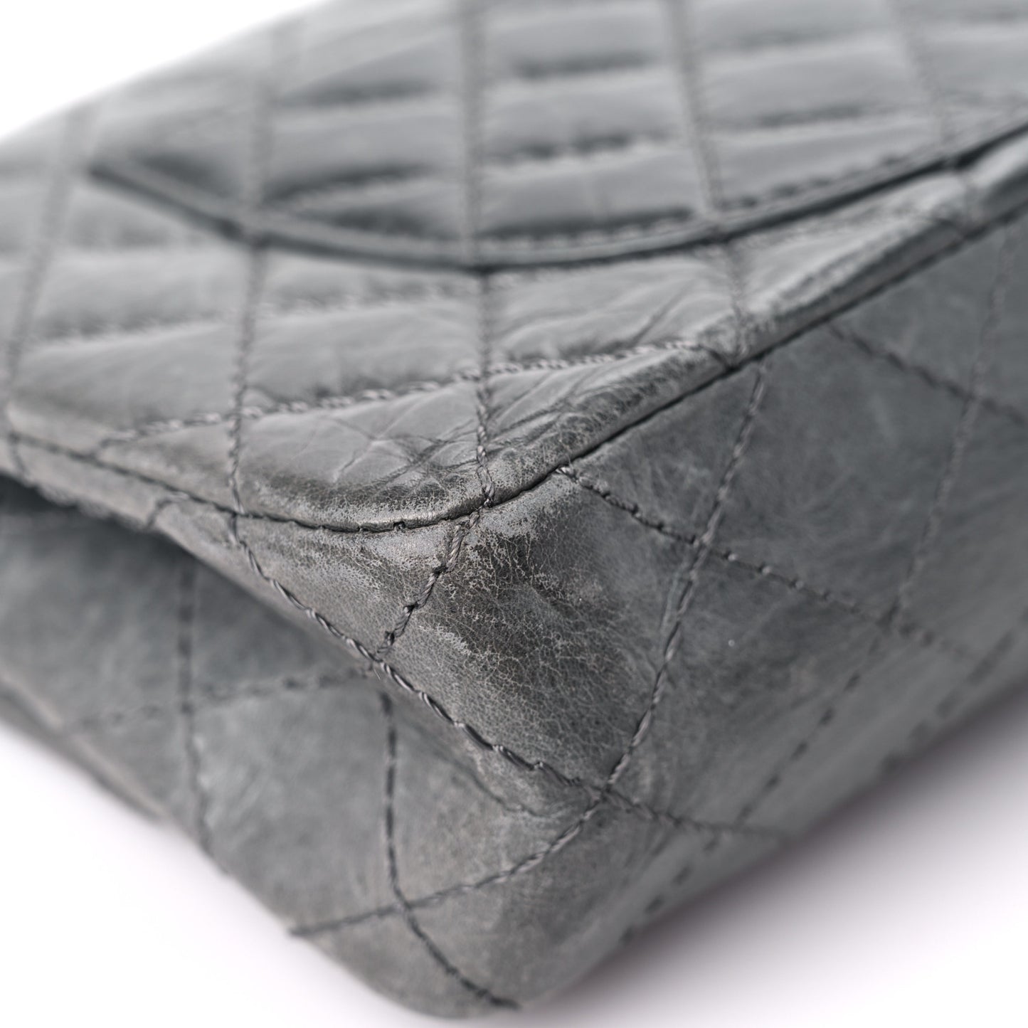 Aged Calfskin Quilted 50th Anniversary 2.55 Reissue 225 Flap Grey