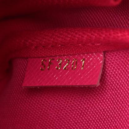 Louis Vuitton Damier Azur 2021 Christmas Animation Hollywood Mini Pochette Accessories Fuchsia 7 of 7
