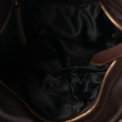 Burberry Calfskin Metal Stitch Lowry Chocolate 5 of 9