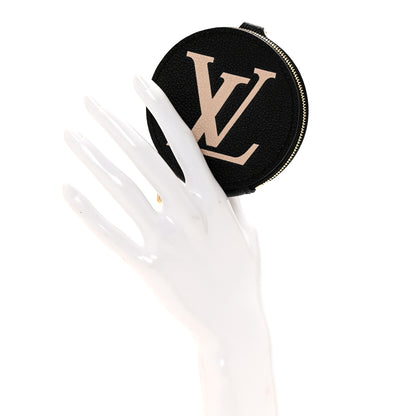 Louis Vuitton Empreinte Monogram Giant Round Coin Purse Black Beige 2 of 7
