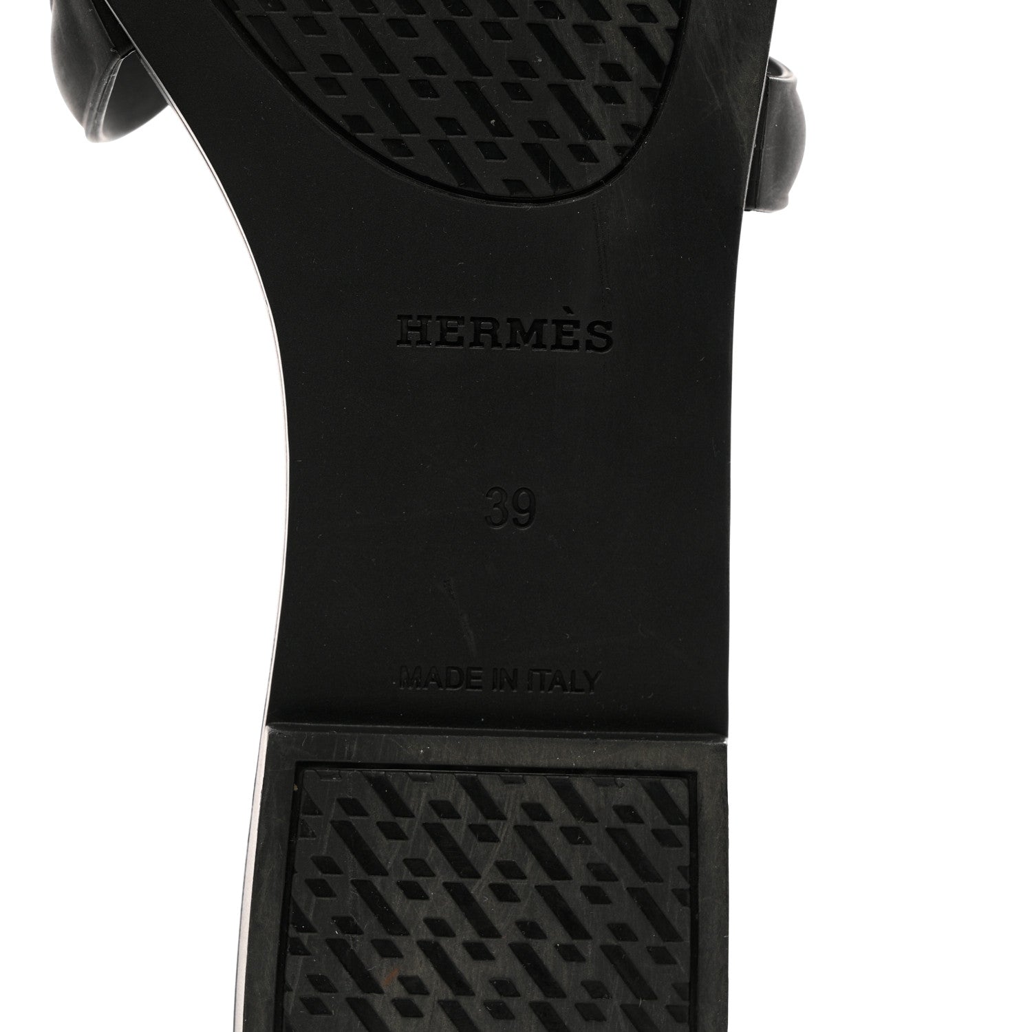 Hermes Rubber Aloha Sandals 39 Black 8 of 14