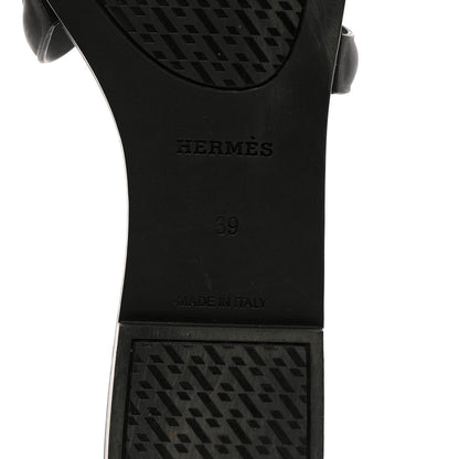 Hermes Rubber Aloha Sandals 39 Black 8 of 14