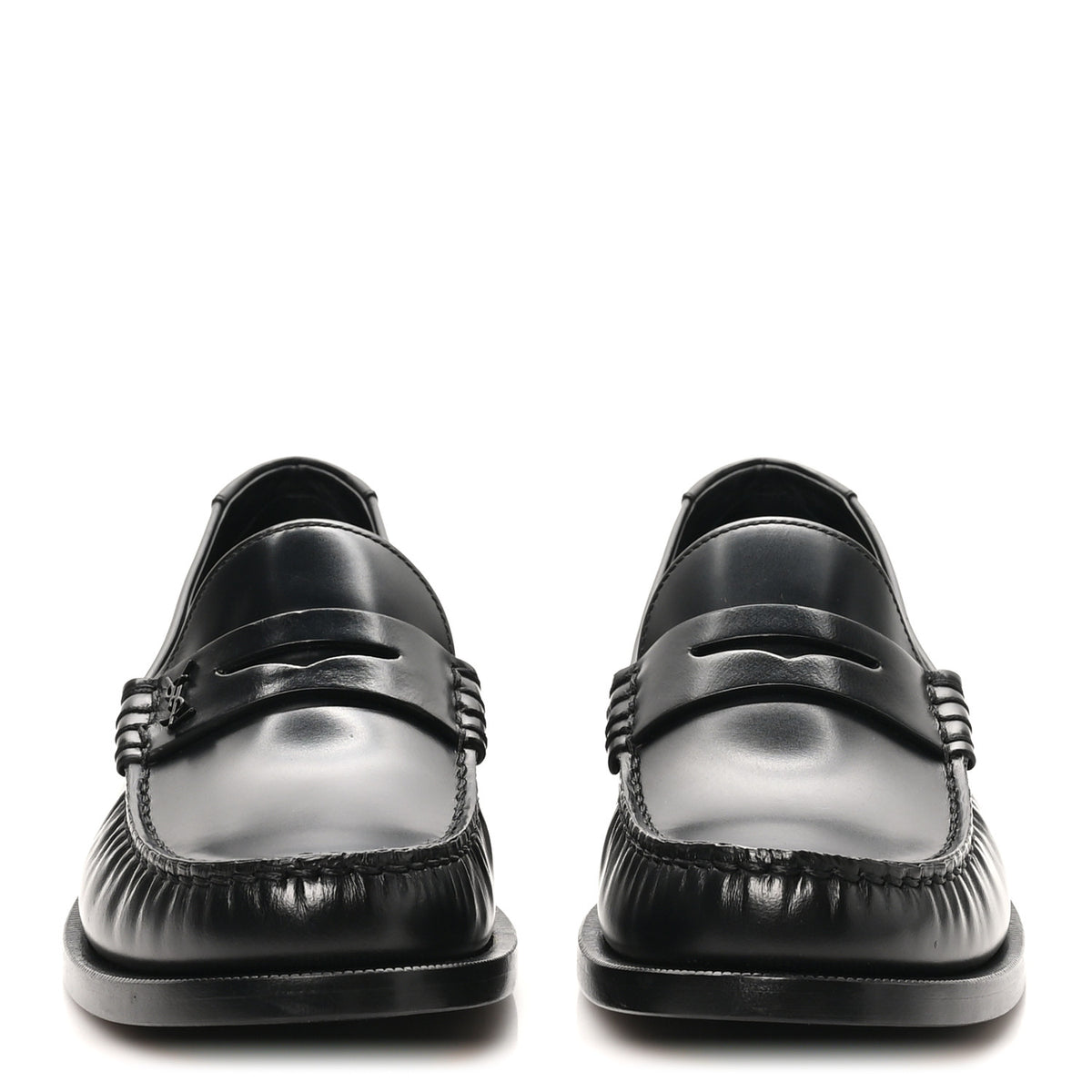 Saint Laurent Magnum Lux Calfskin Mens Le Loafer 15 Moccassins 40 Black 3 of 10