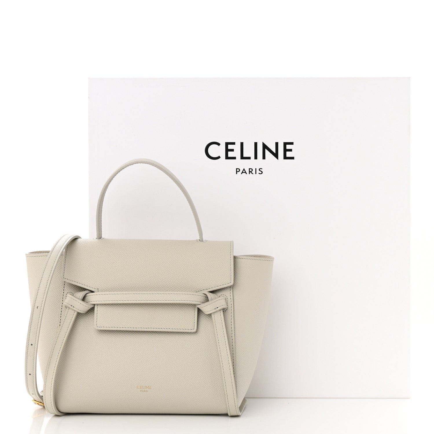 Celine Grained Calfskin Nano Belt Bag Chalk 11 of 11