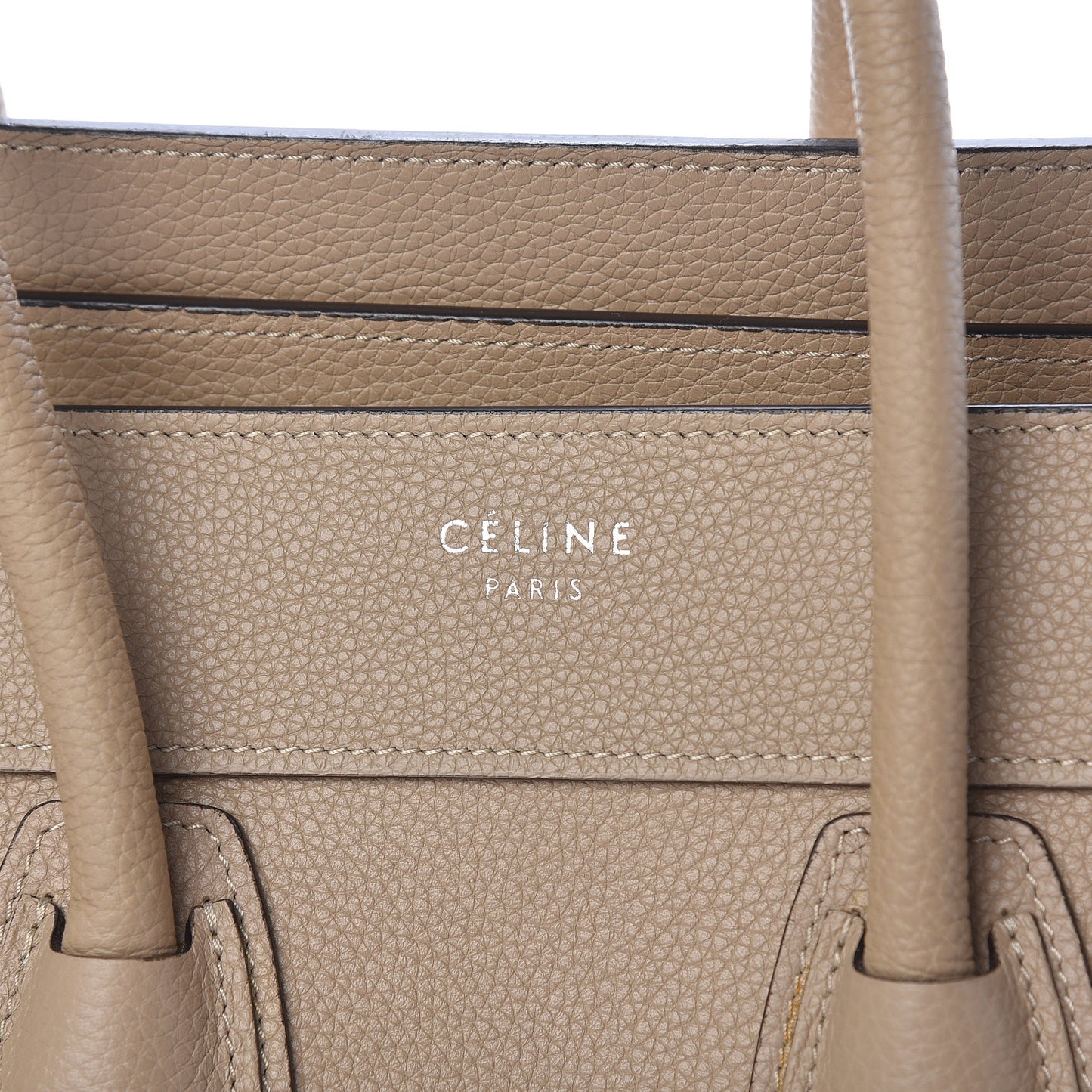 Drummed Calfskin Micro Luggage Dune