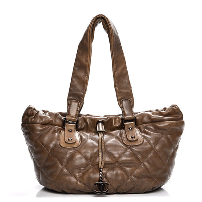 Chanel Lambskin Quilted Cloudy Bundle East West Tote Beige 1 of 10