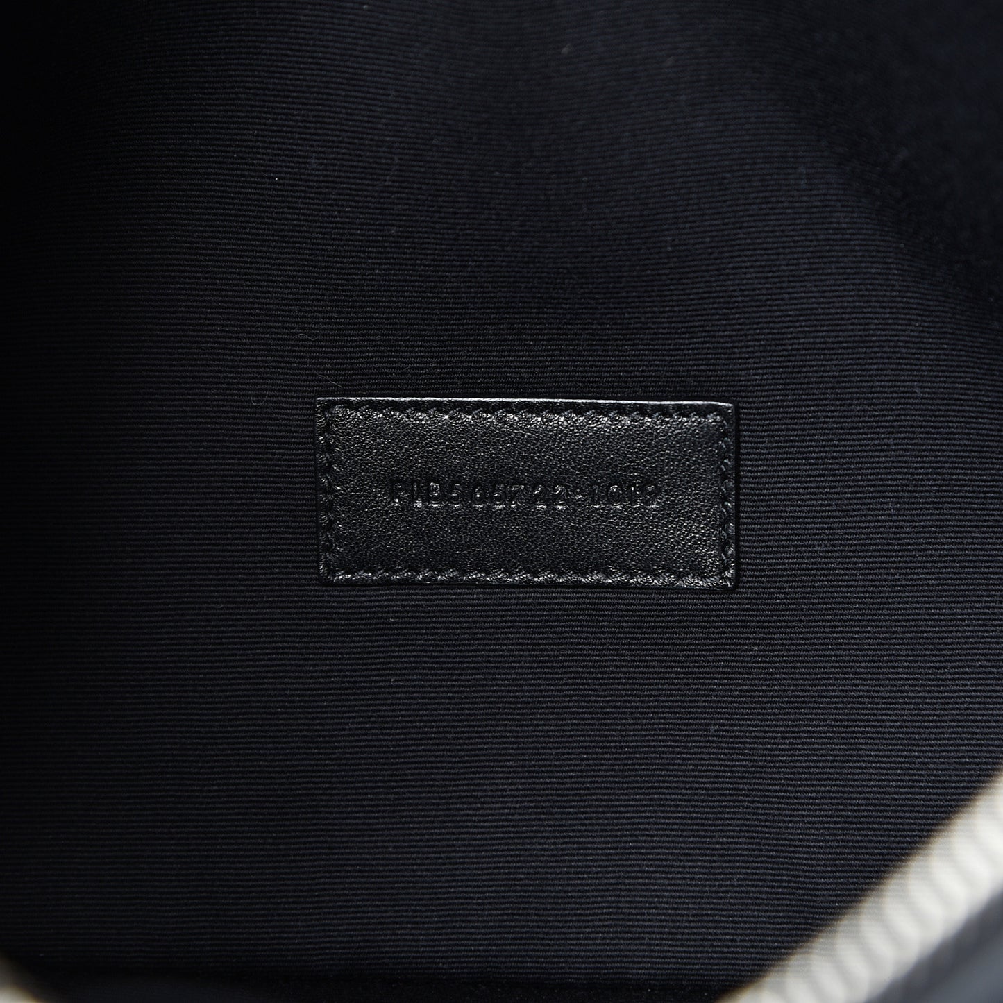 Linen Canvas Rive Gouche Zipped Pouch Black