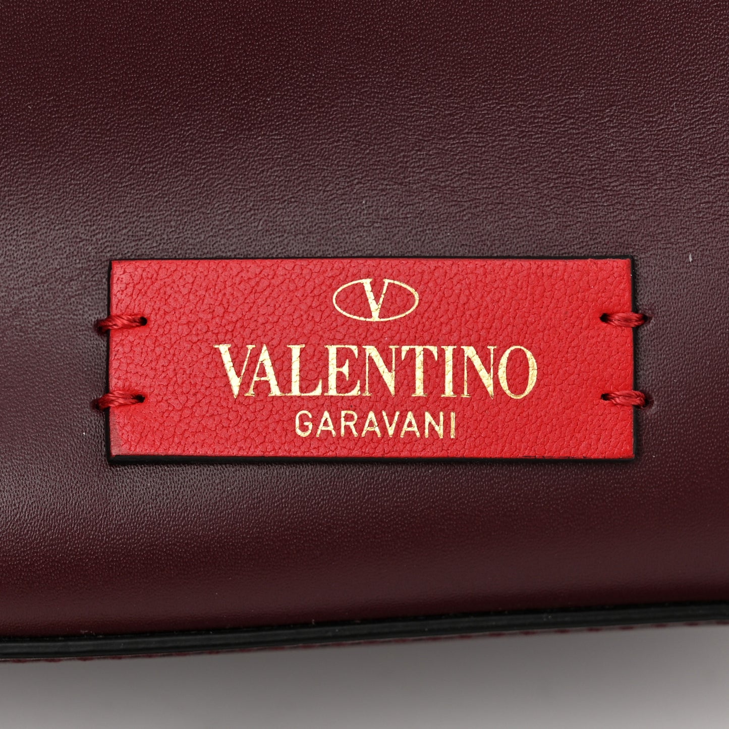 Calfskin Vlogo Walk Bucket Bag Burgundy
