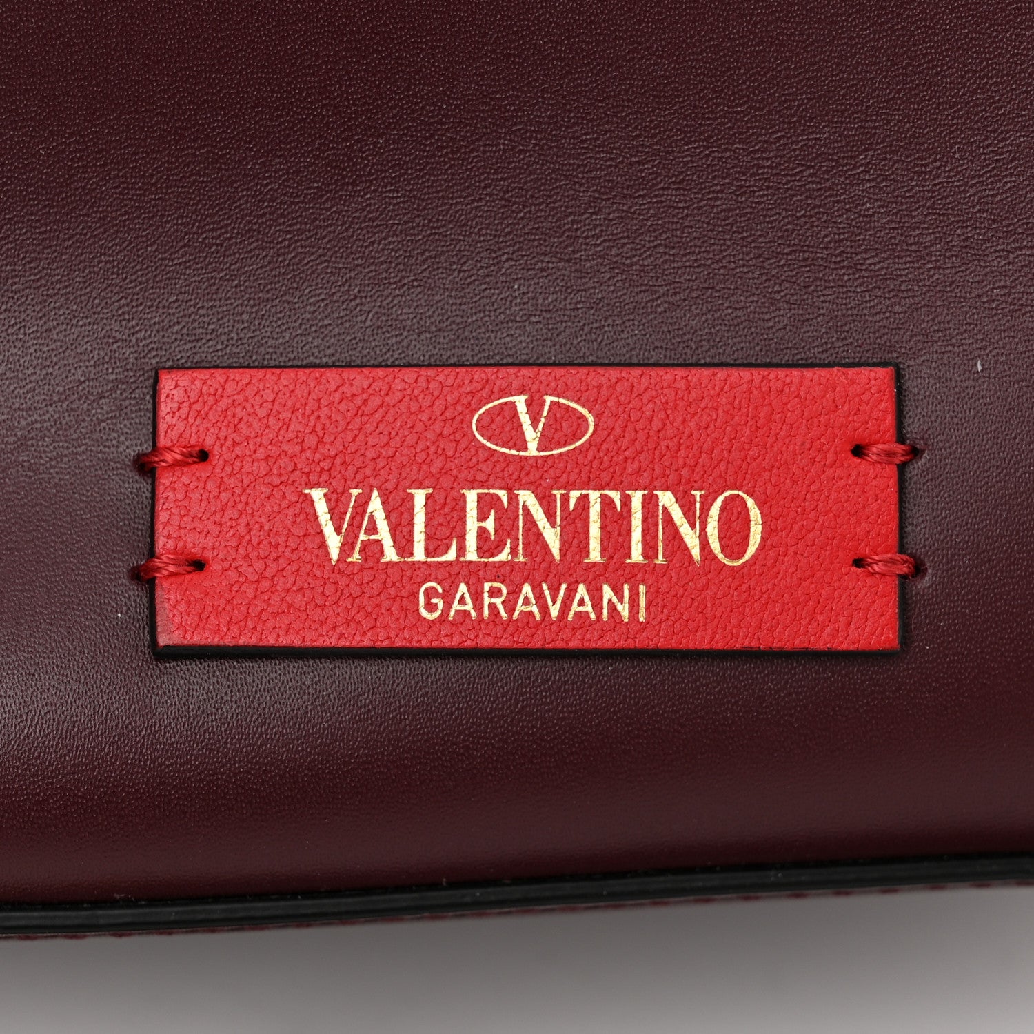 Valentino Garavani Calfskin Vlogo Walk Bucket Bag Burgundy 6 of 11