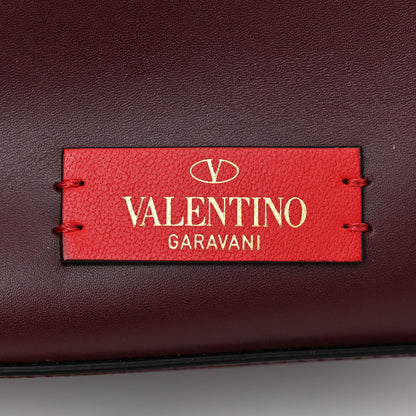 Valentino Garavani Calfskin Vlogo Walk Bucket Bag Burgundy 6 of 11