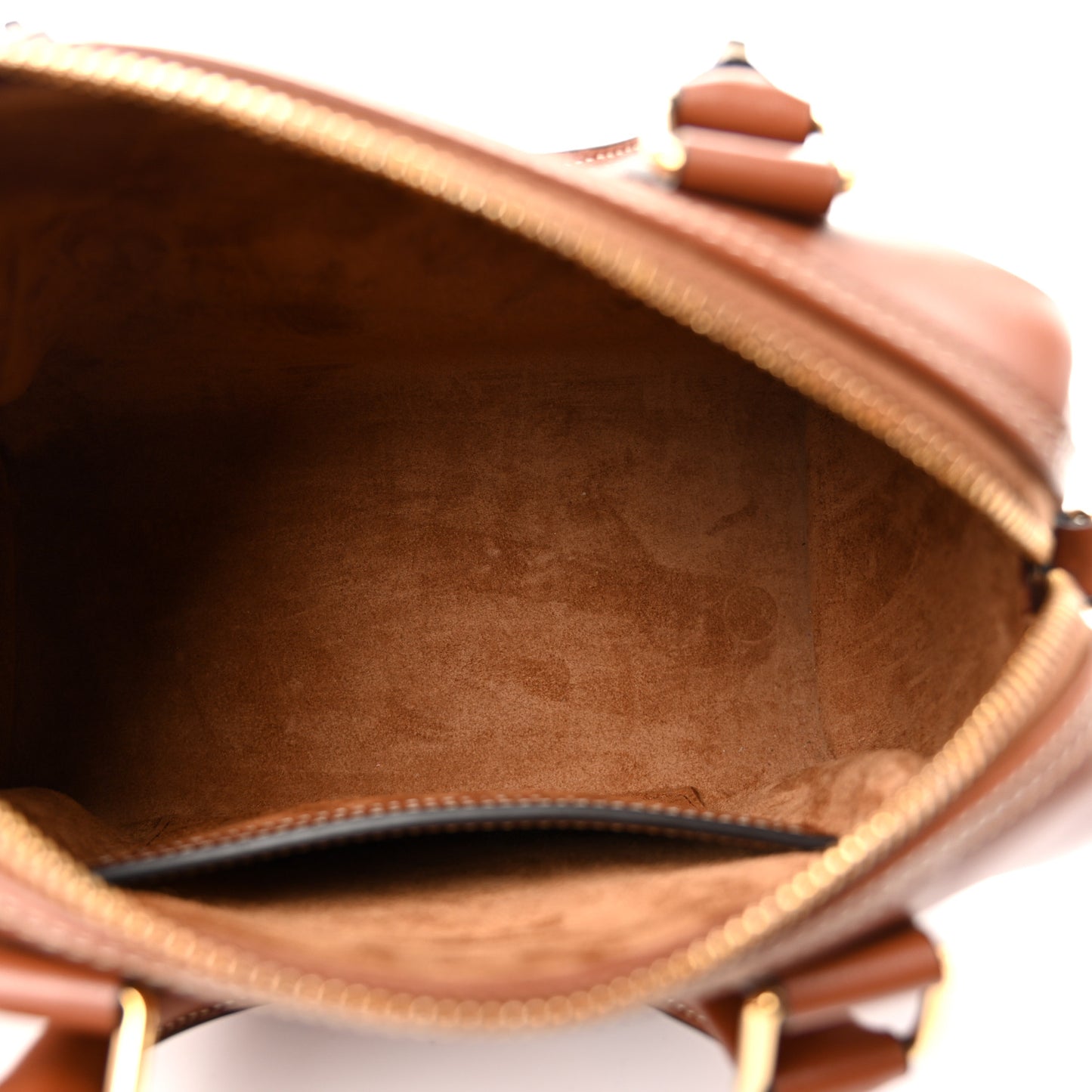 Smooth Calfskin Triomphe Small Boston Bag Tan