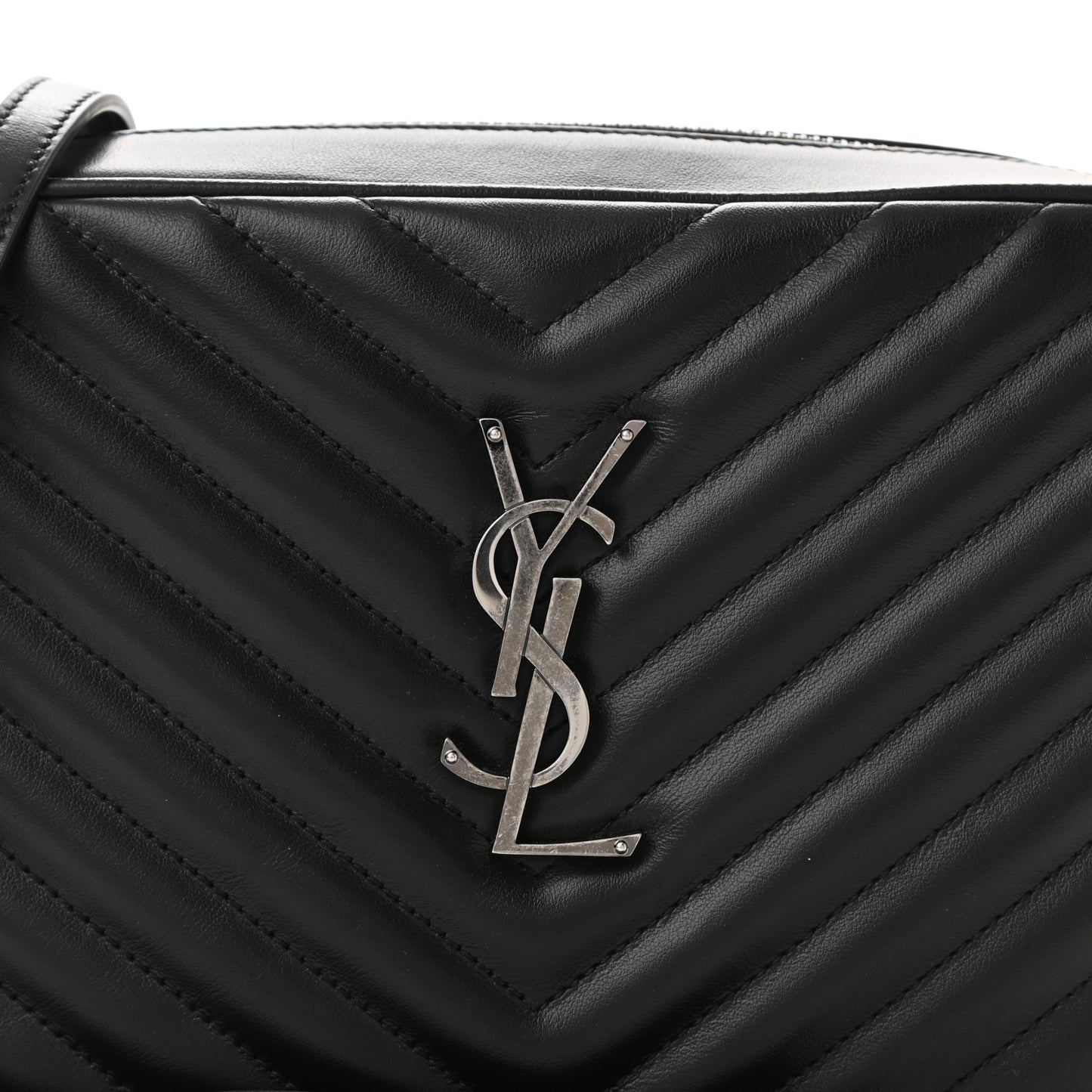 Calfskin Matelasse Monogram Lou Camera Bag Black