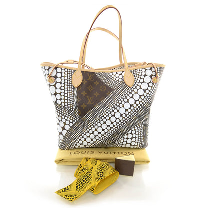 Louis Vuitton Monogram Kusama Waves Neverfull MM White 3 of 7