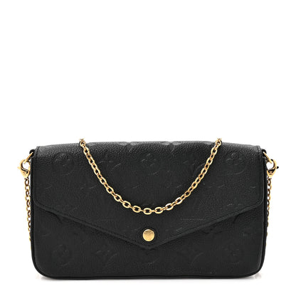 Louis Vuitton Empreinte Pochette Felicie Chain Wallet Black 1 of 14