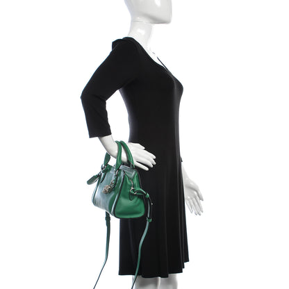 Alexander McQueen Pebbled Calfskin Mini Padlock Tote Green 3 of 12