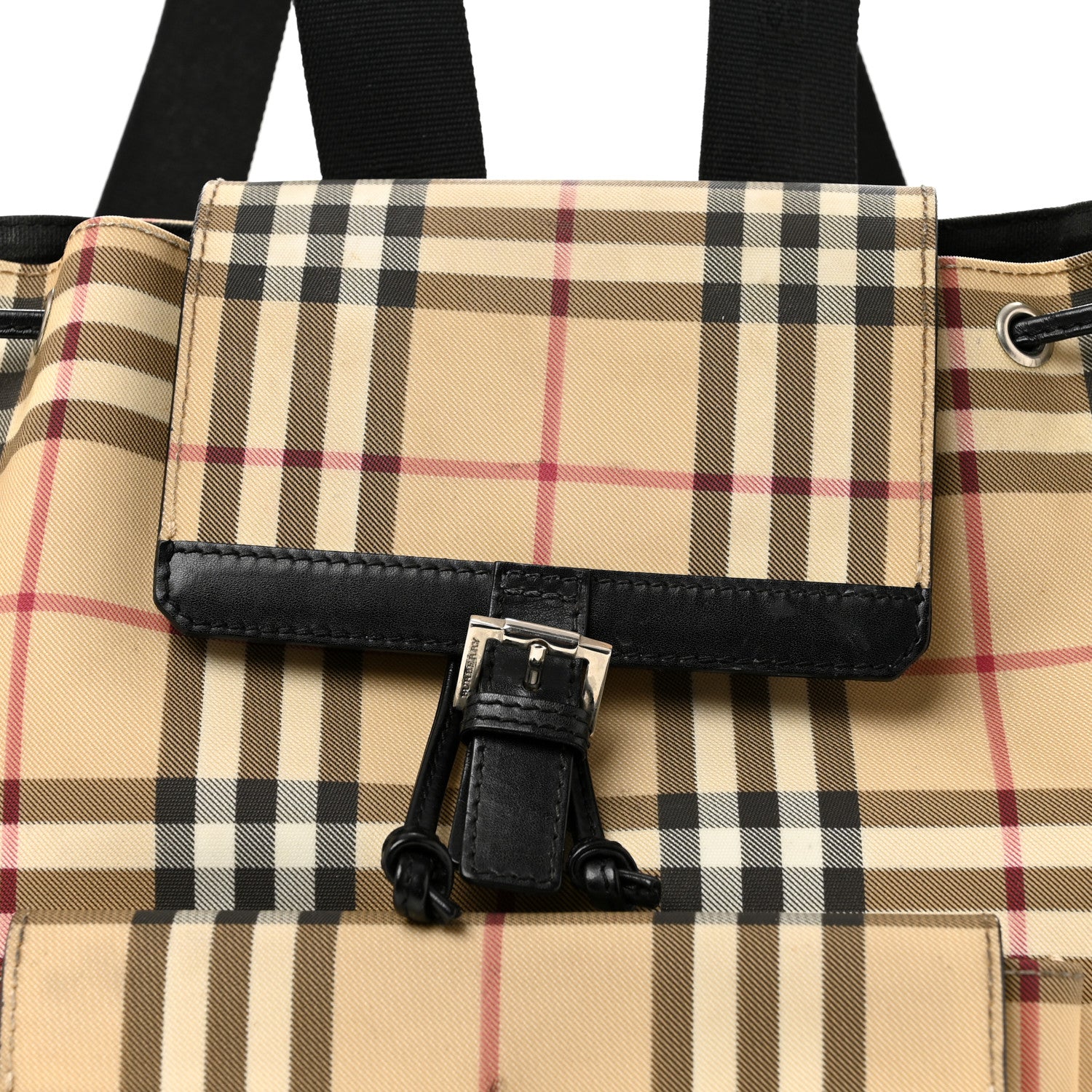 Burberry House Check Drawstring Backpack Black 8 of 13