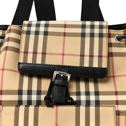 Burberry House Check Drawstring Backpack Black 8 of 13