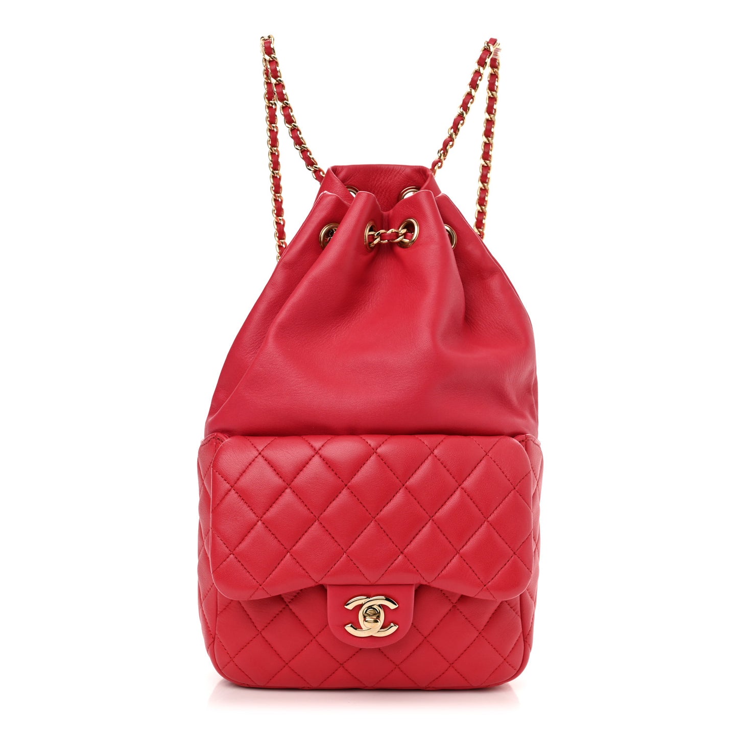 Lambskin Quilted Small In Seoul Backpack Red