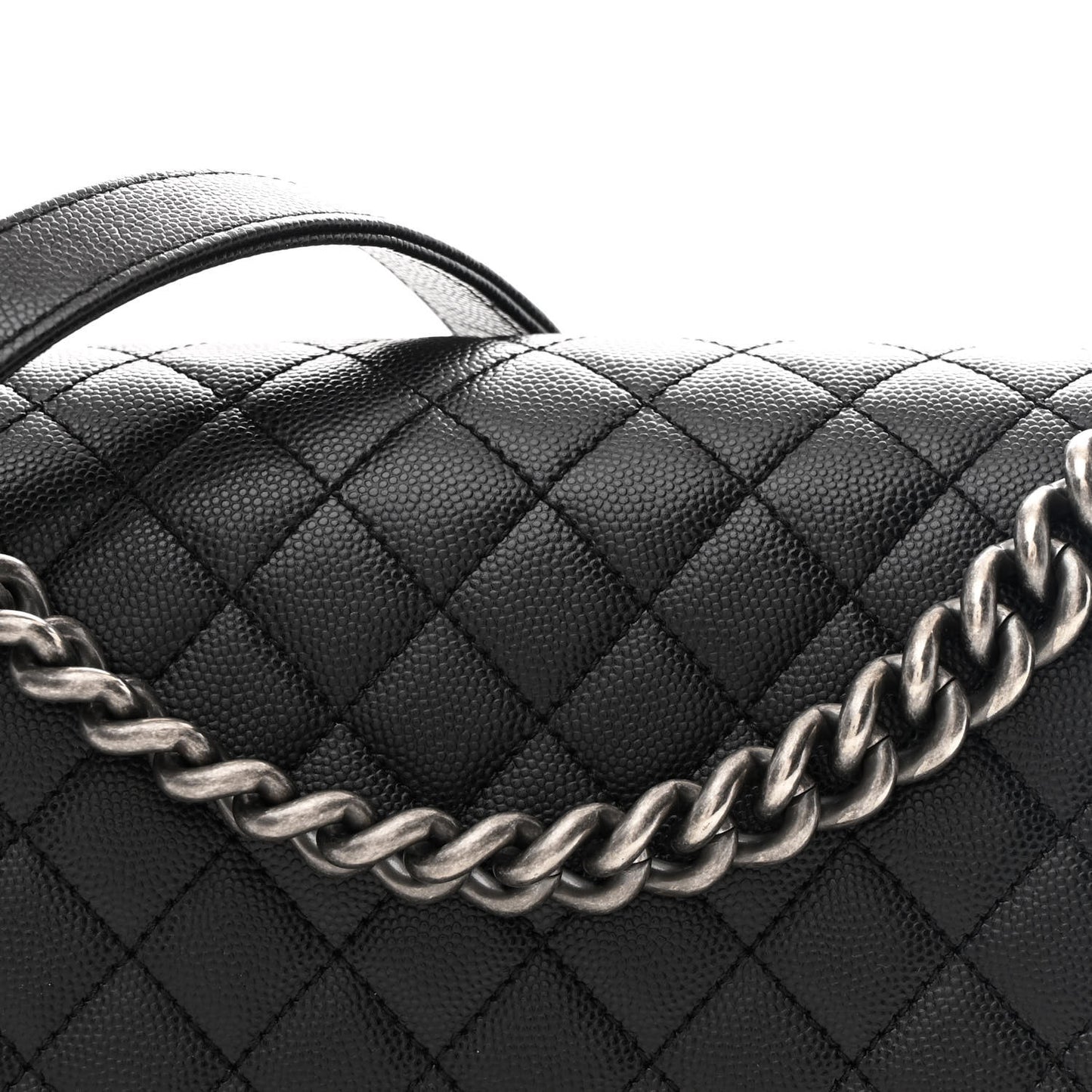 Caviar Quilted Medium Boy Flap Black
