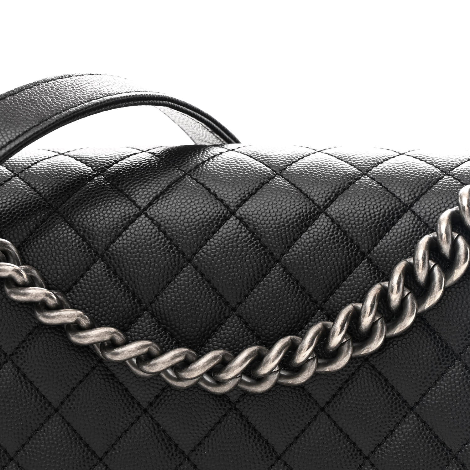 Chanel Caviar Quilted Medium Boy Flap Black 7 of 9