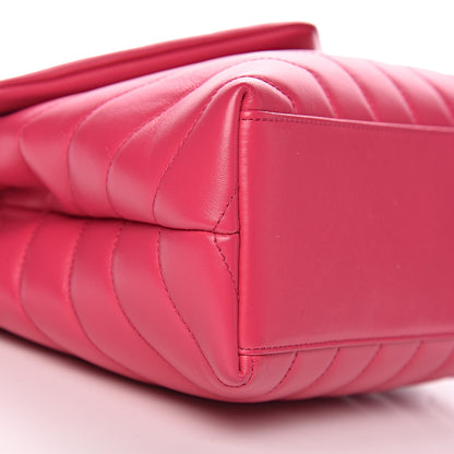 Saint Laurent Calfskin Y Quilted Monogram Small Loulou Chain Satchel Fresh Fuxia 9 of 11