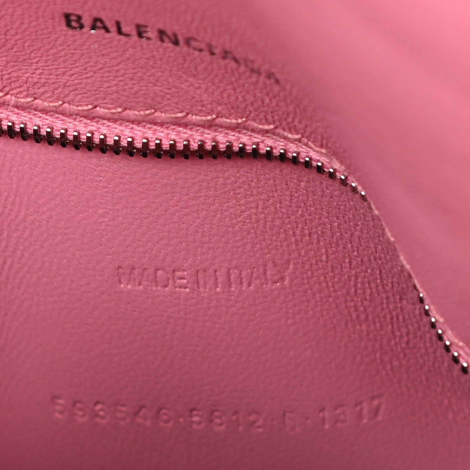 Balenciaga Calfskin Crocodile Embossed Degrade Small Hourglass Top Handle Bag Sweet Pink 7 of 12