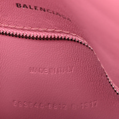 Balenciaga Calfskin Crocodile Embossed Degrade Small Hourglass Top Handle Bag Sweet Pink 7 of 12