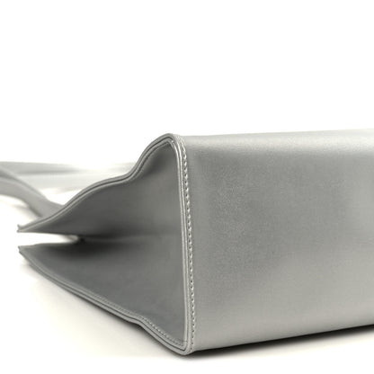 Telfar Metallic Vegan Leather Medium Shopping Bag Silver 9 of 10
