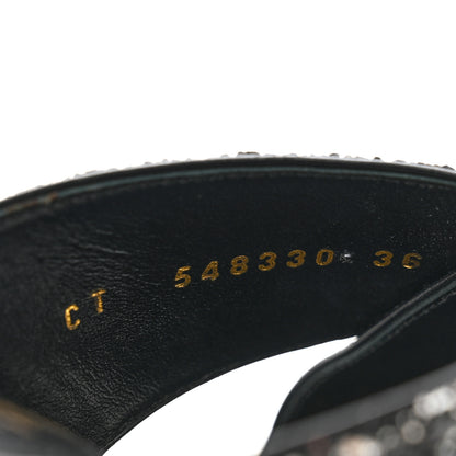Saint Laurent Glitter LouLou 70 Mule Sandals 36 Black 6 of 9