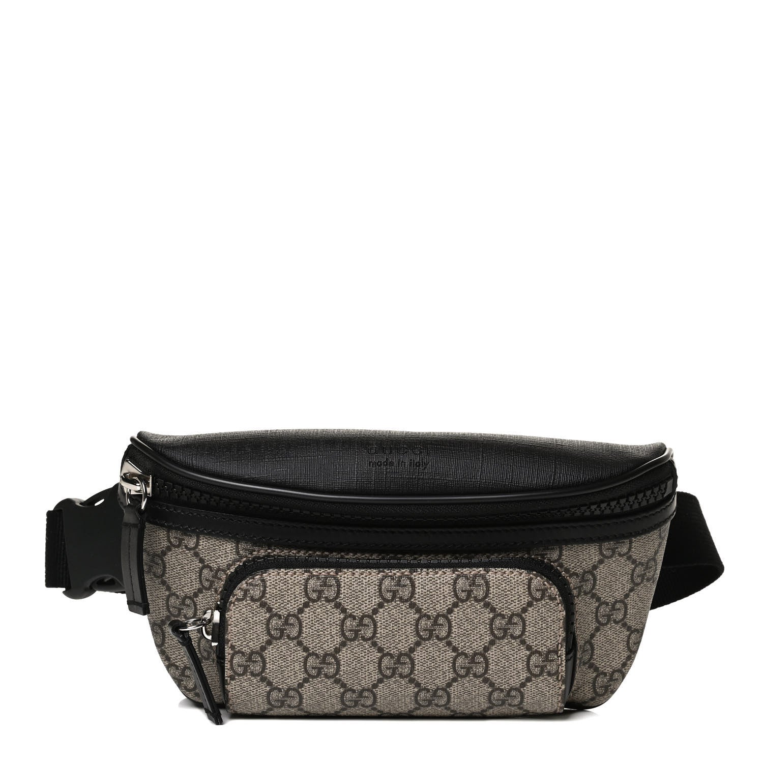 Gucci GG Supreme Monogram Belt Bag Black 1 of 12